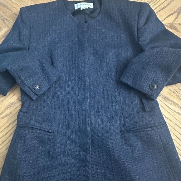 Jones New York 2 Piece Wool Skirt Suit Long Sleeve Jacket And Long Skirt Size 6 - Picture 8 of 16